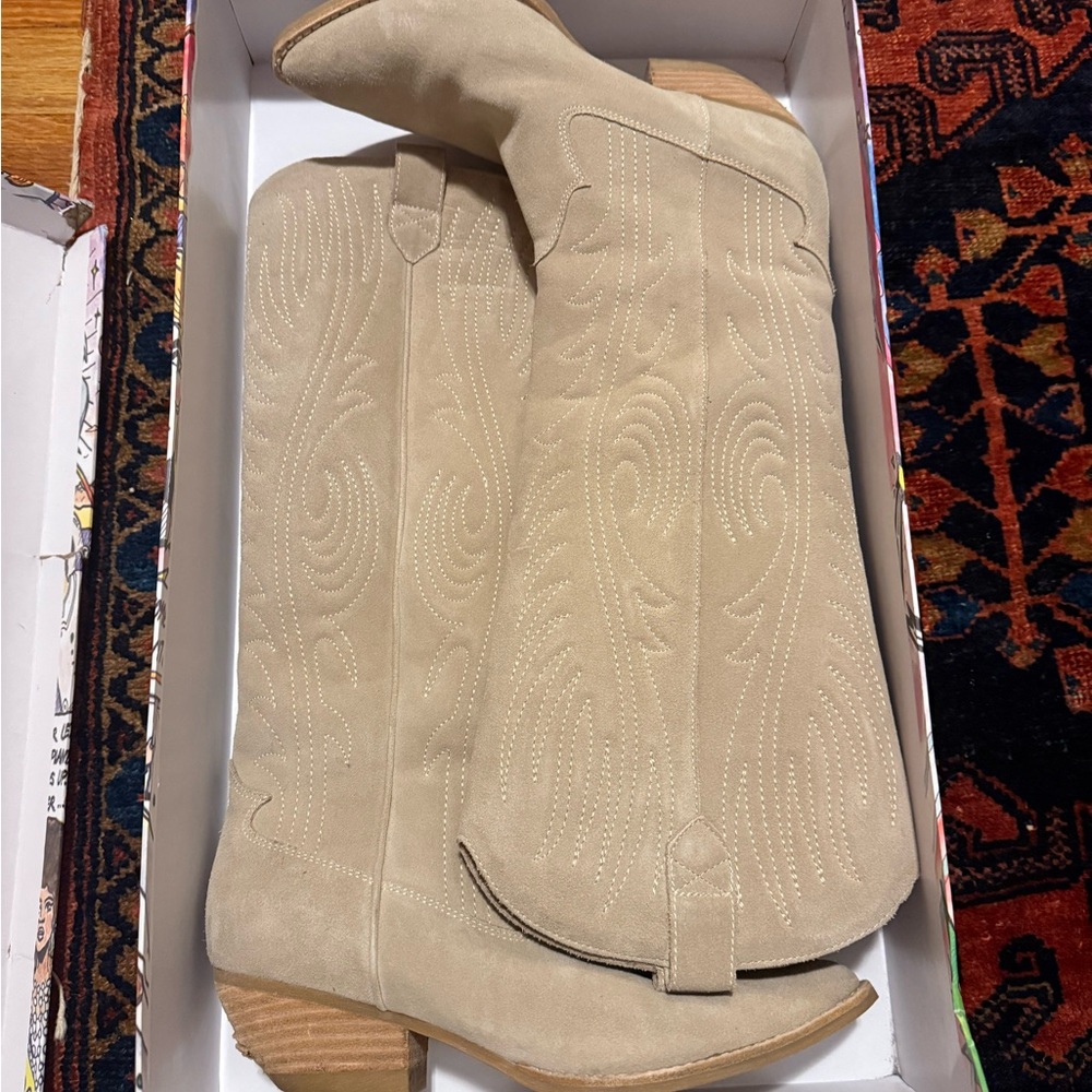 Jeffrey Campbell Cream Heeled Boots